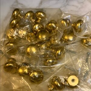 Gold Cabinet Knobs - heavy brass